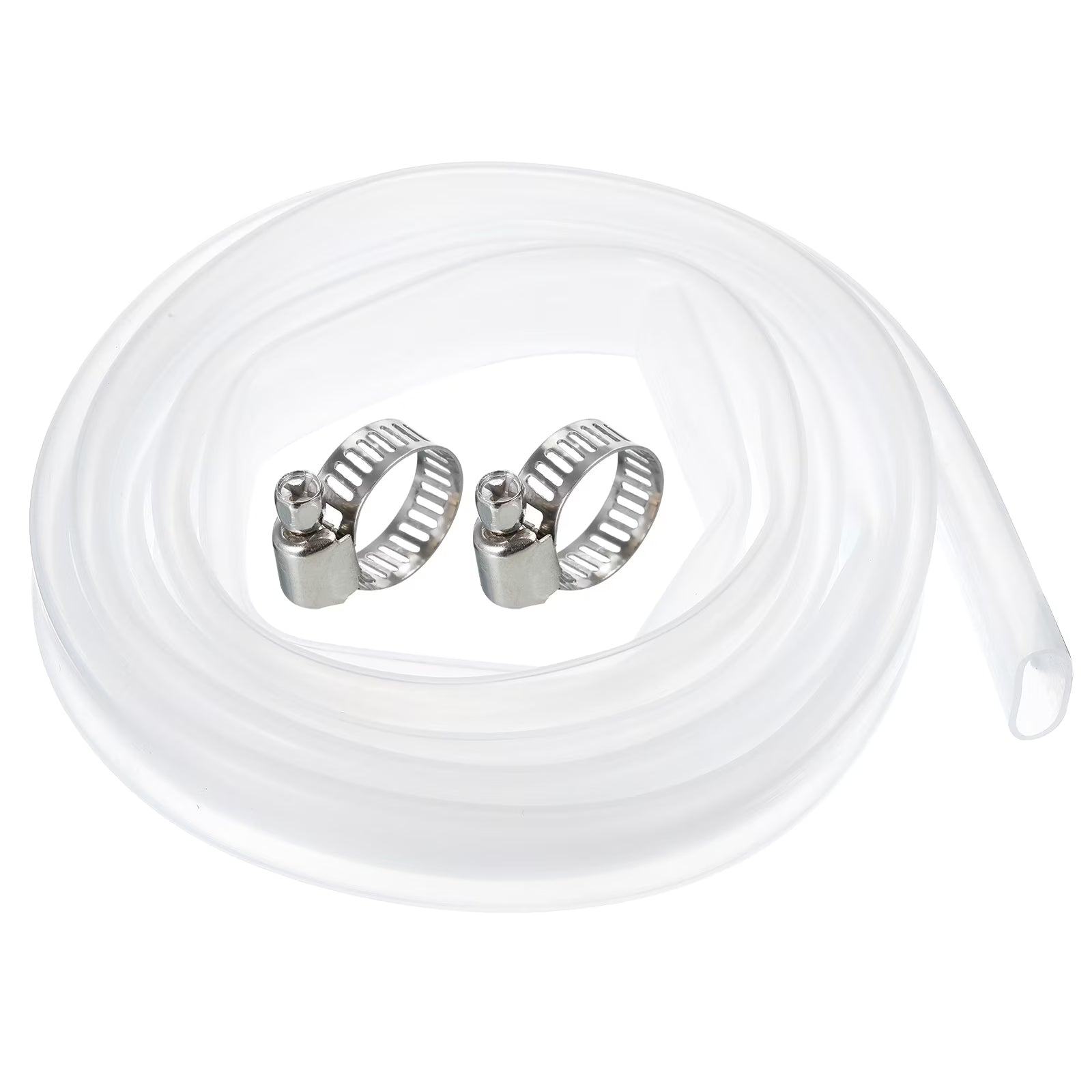 Clear Silicone Rubber Tubing 10ft with Clamp Q608