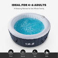 Blue 6-Person Inflatable Hot Tub with 140 Jets D505398