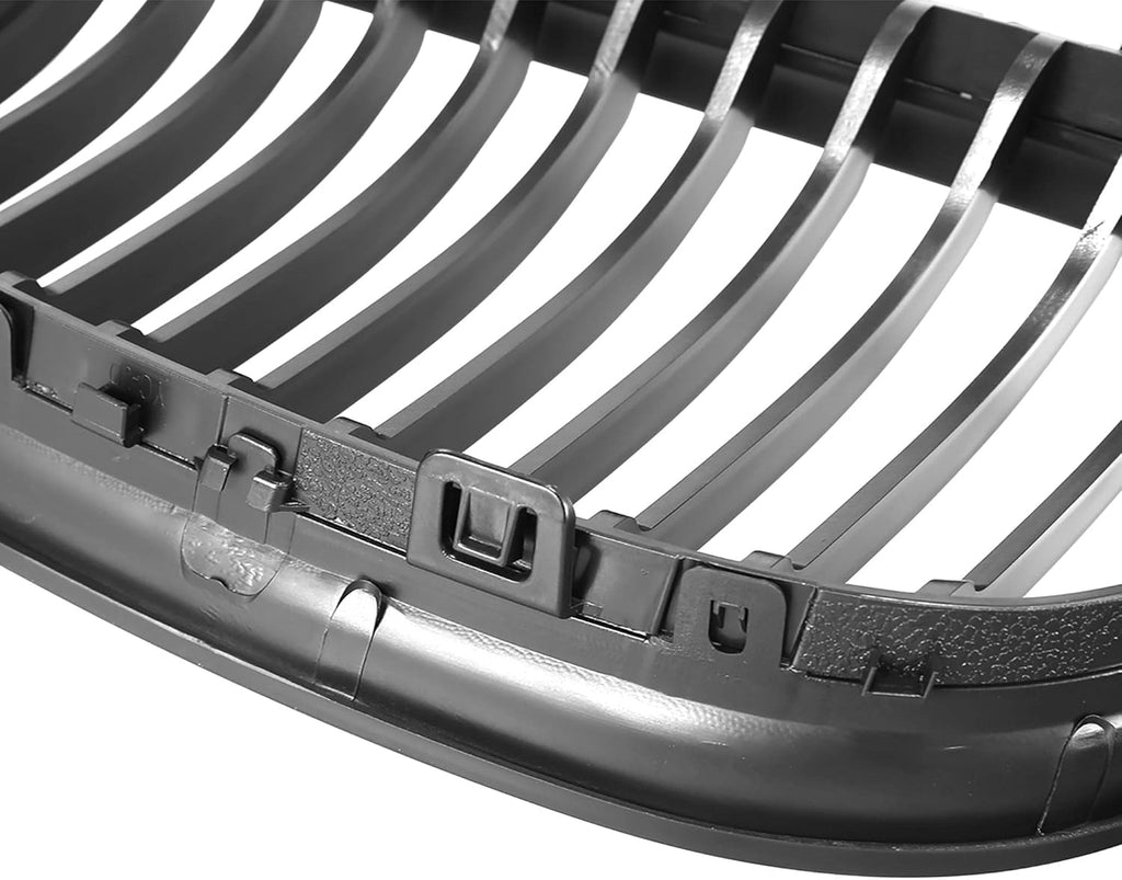 Pair Car Front Grille Black ABS Plastic Hood Kidney Grille Pack of 2 Z841