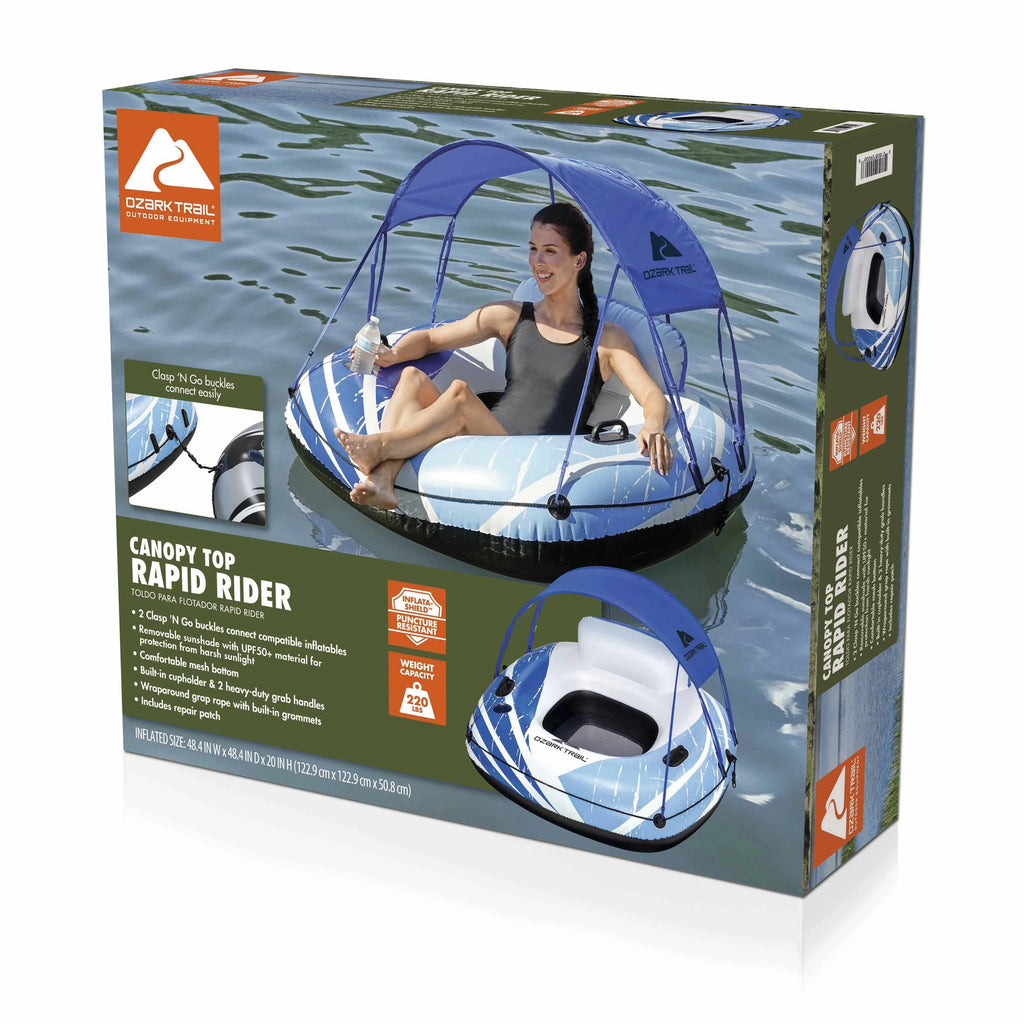 Rapid Rider Canopy River Tube with Removable Shade 48.5" V7478