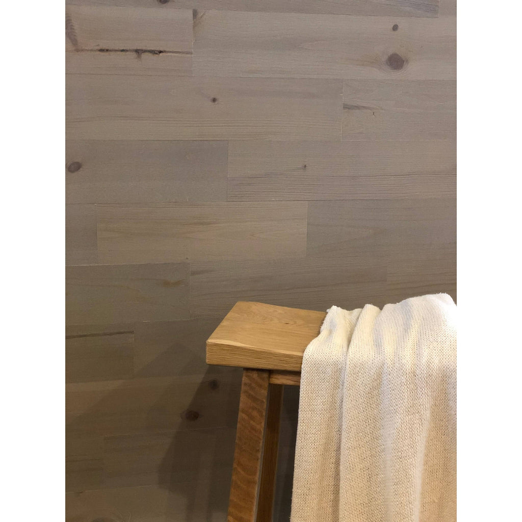 Pine Wooden Wall Planks - Peel and Stick (3x22 Wide - 10 Sq. ft, Platinum) J5719