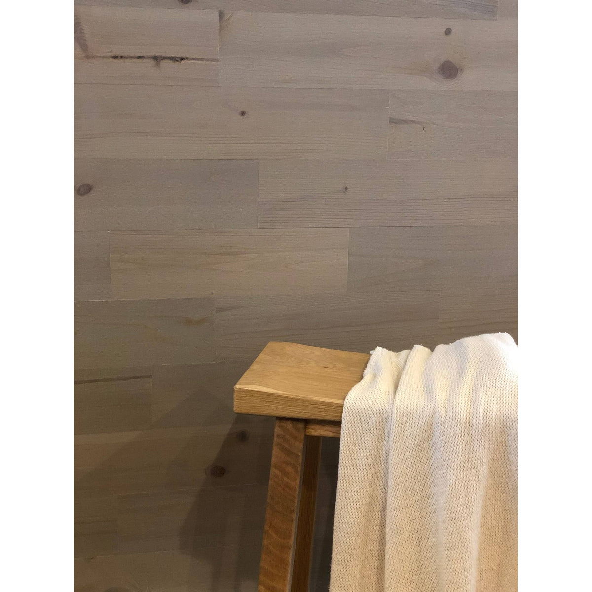 Pine Wooden Wall Planks - Peel and Stick (3x22 Wide - 10 Sq. ft, Platinum) J5719