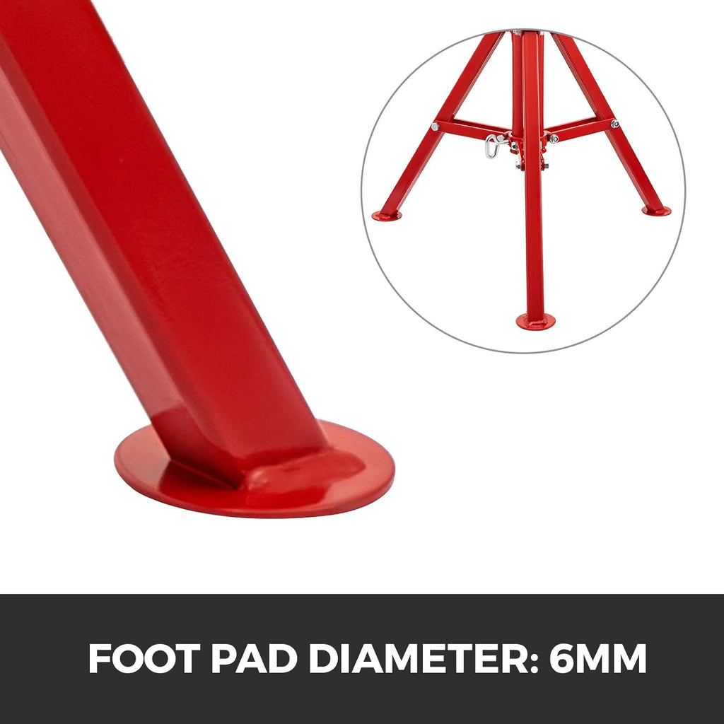 V Head Pipe Stand, Adjustable Height 24-42, 2500 lb. Load Capacity, Carbon Steel R7189
