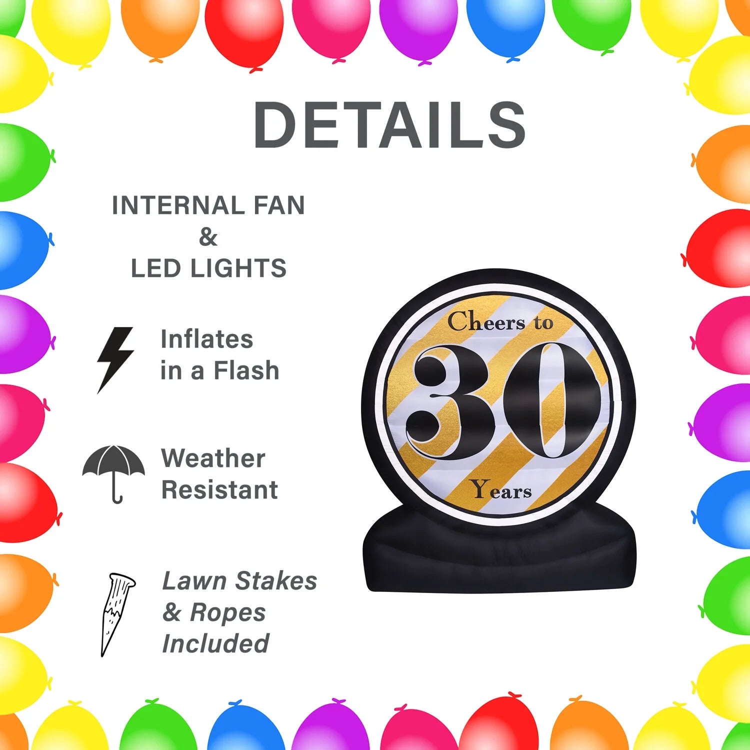 Inflatable Sign with Lights and Storage Bag D2457