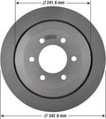 Pack of 2 Rear Brake Rotor D81737
