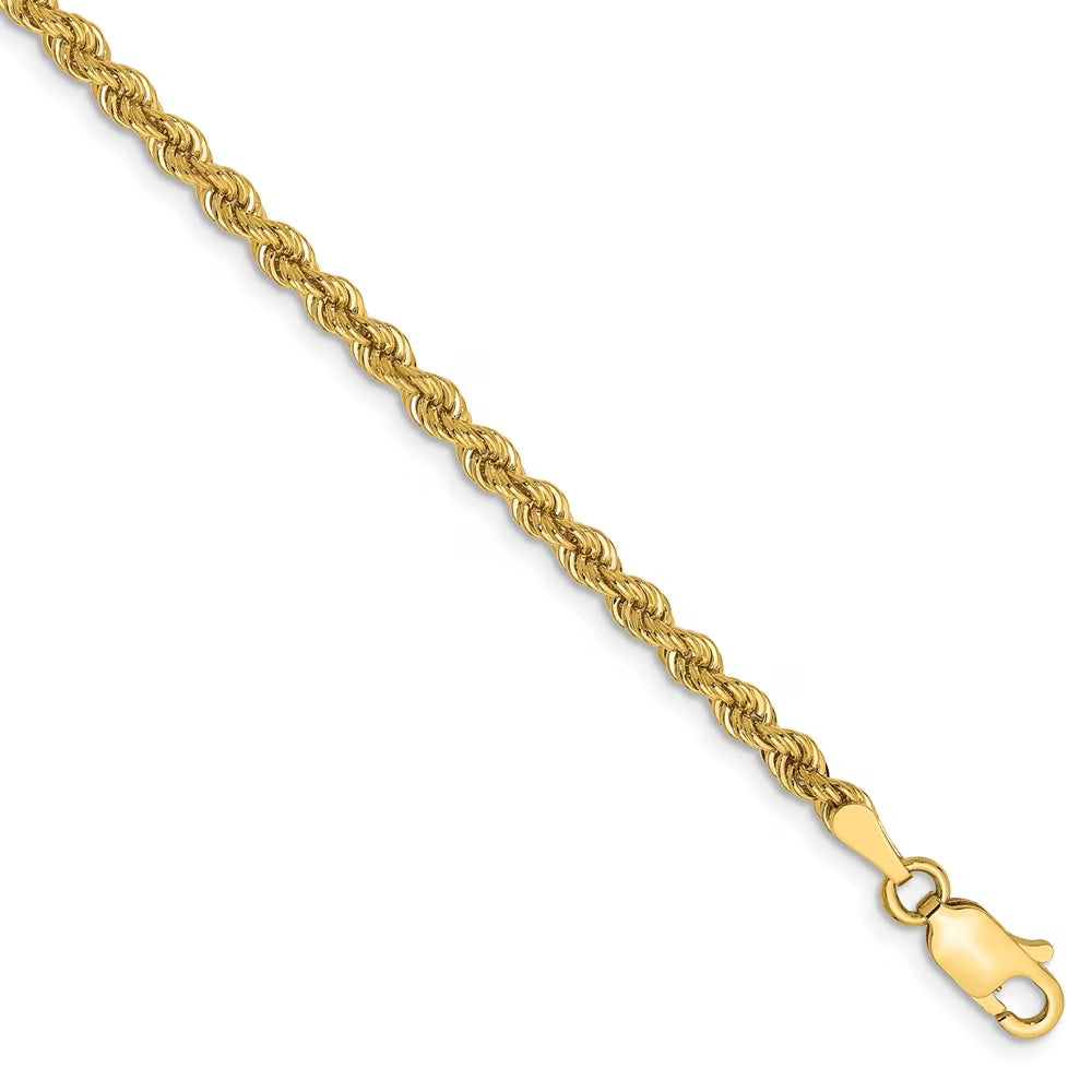 14kt Yellow Gold Rope Chain Bracelet 7 inch C74577