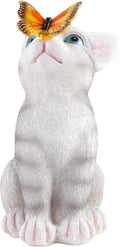 Cat Garden Statue with Solar Light D360