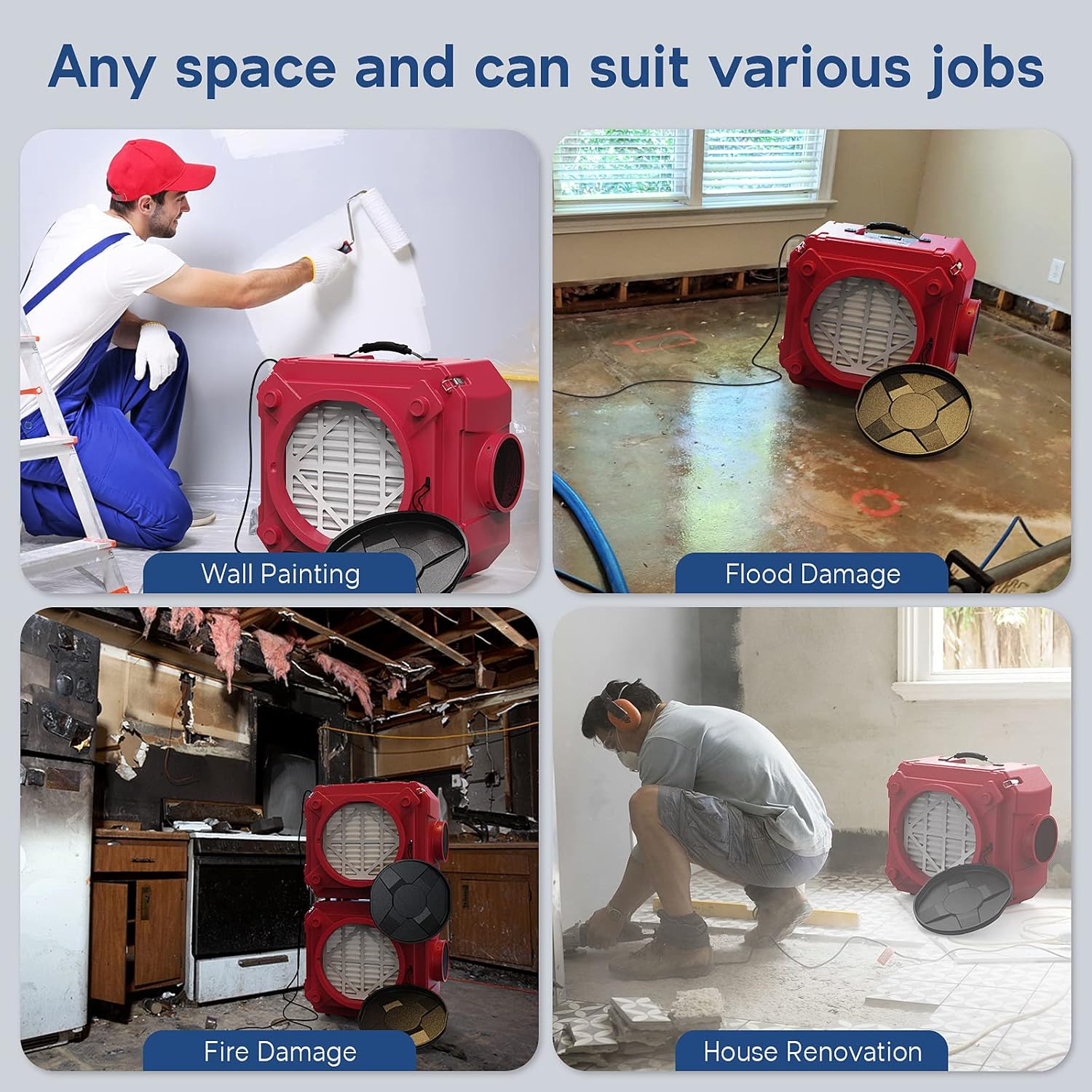 3 Stage Filtration Air Scrubber with MERV-10 Filter D67654