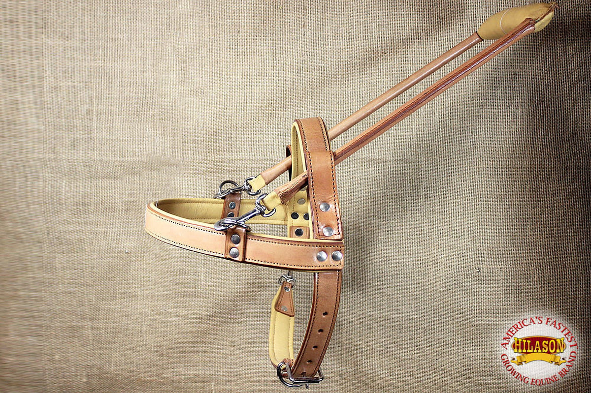Tan Padded Genuine Leather Guide Dog Harness L92809