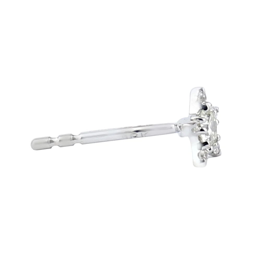 18k White Gold Star Stud Earrings R797555