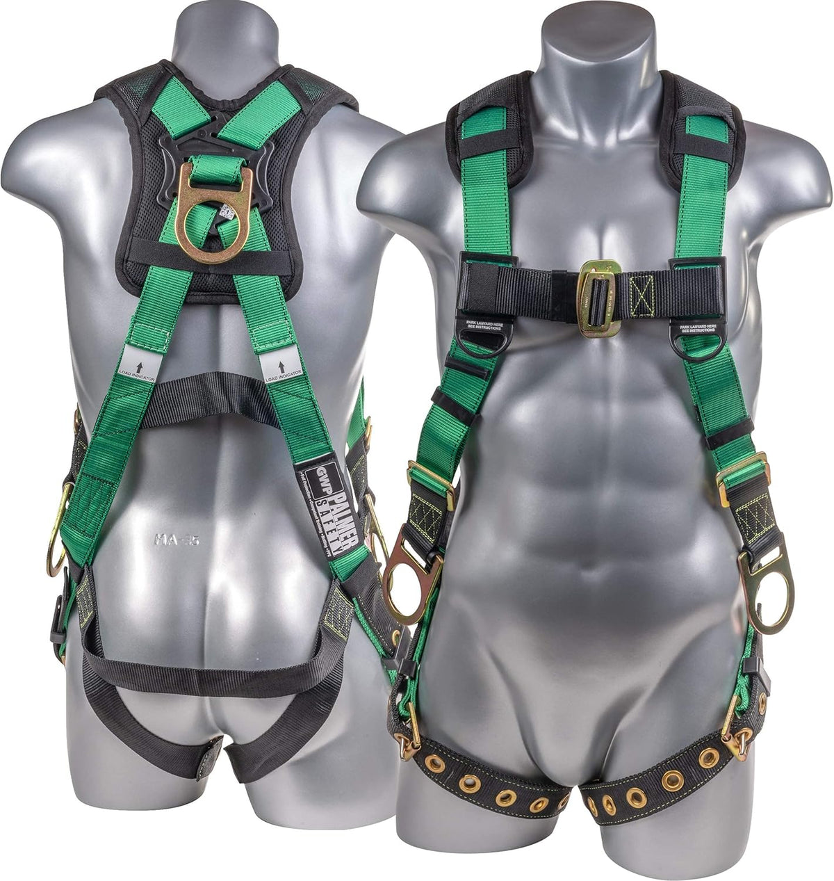 Full Body Harness with 5 Point Adjustment, Dorsal D-ring, Grommet Legs, Two Side D Rings, and Fall Indicators P305359