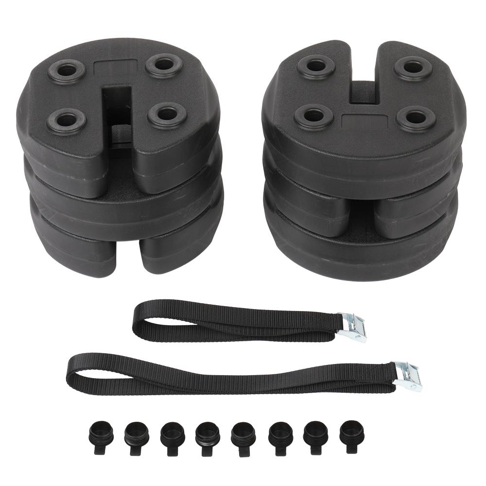 6pcs Tent Shade Canopy Water Fillable Weight Plates Black X66334