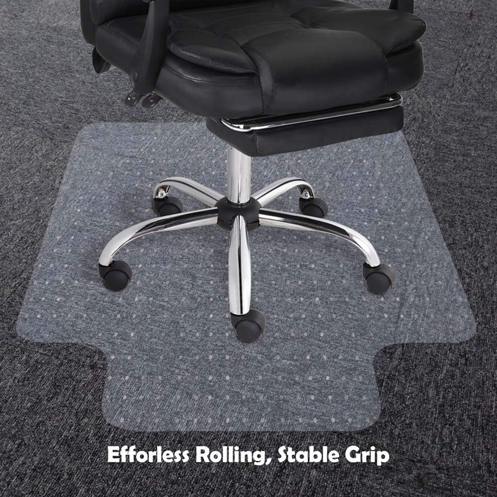 PVC Floor Protector Desk Chair Mat for Carpets 48x36 B454686