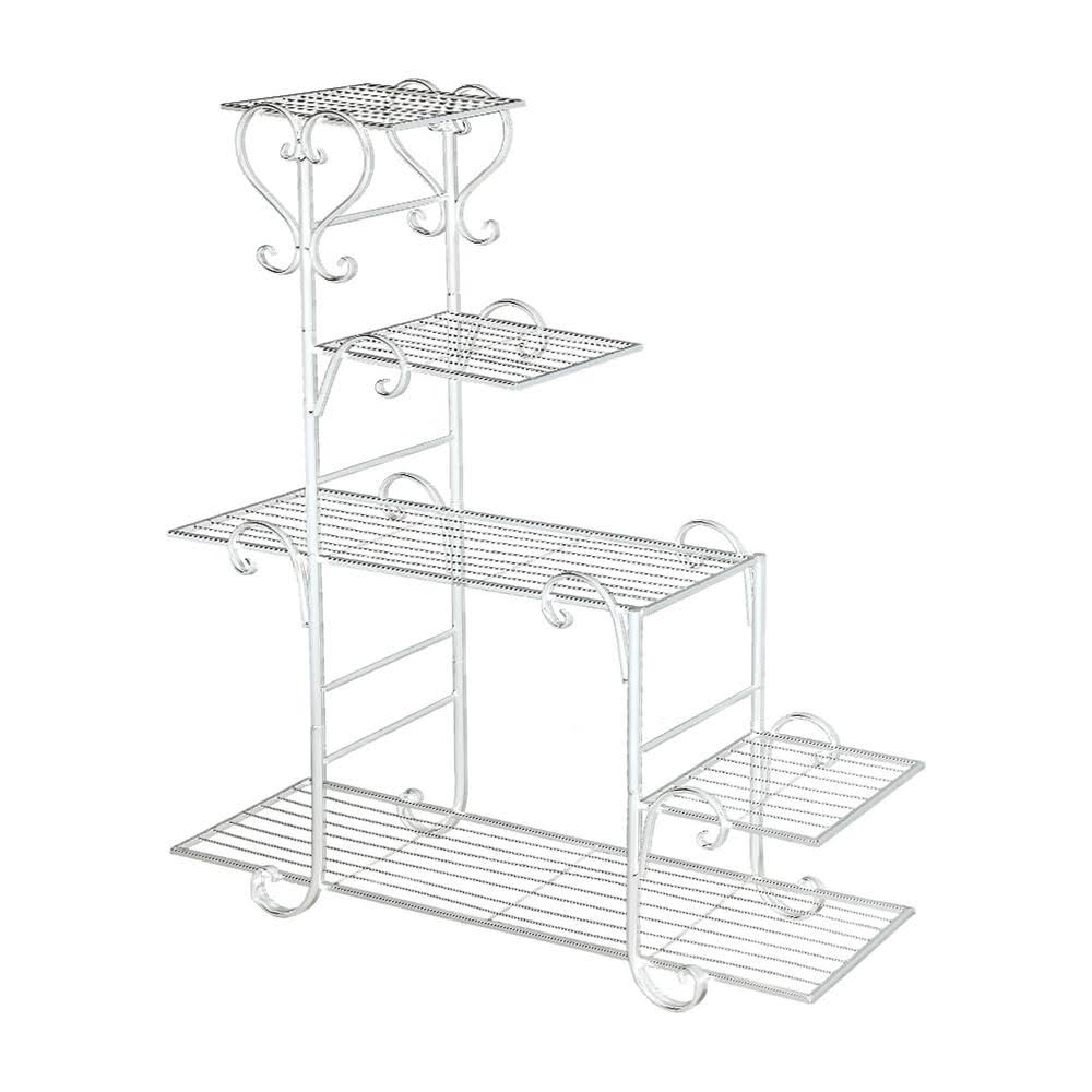 5 Tier Plant Stand Steps White D688