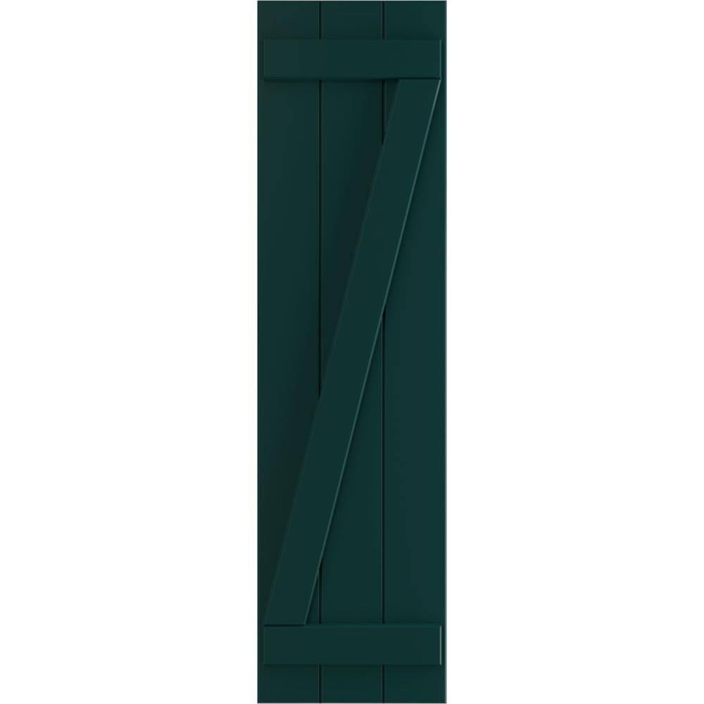 16 1/8x22W x 60x22H PVC Board-n-Batten Shutters J893264