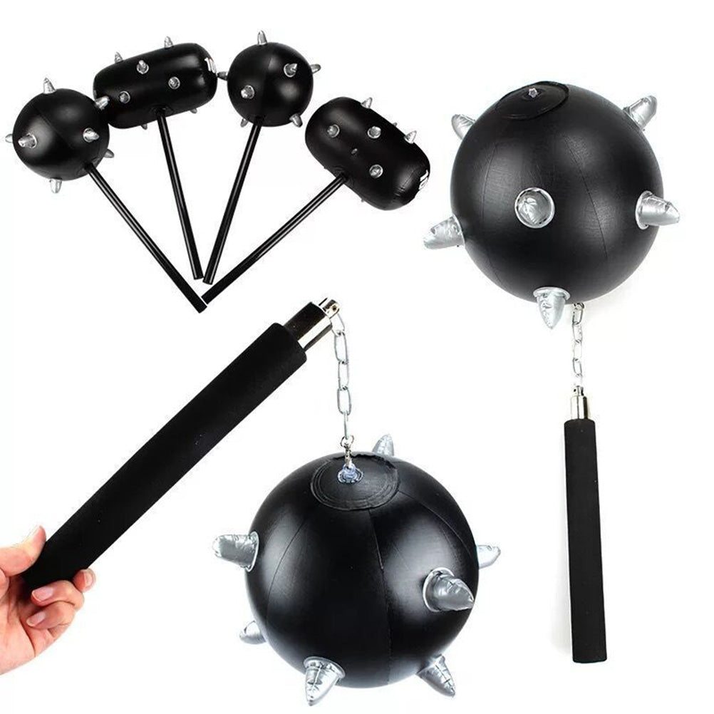 3PCS PVC Inflatable Hammers Meteor Hammer Barbed Ball Hammer Toy D33505