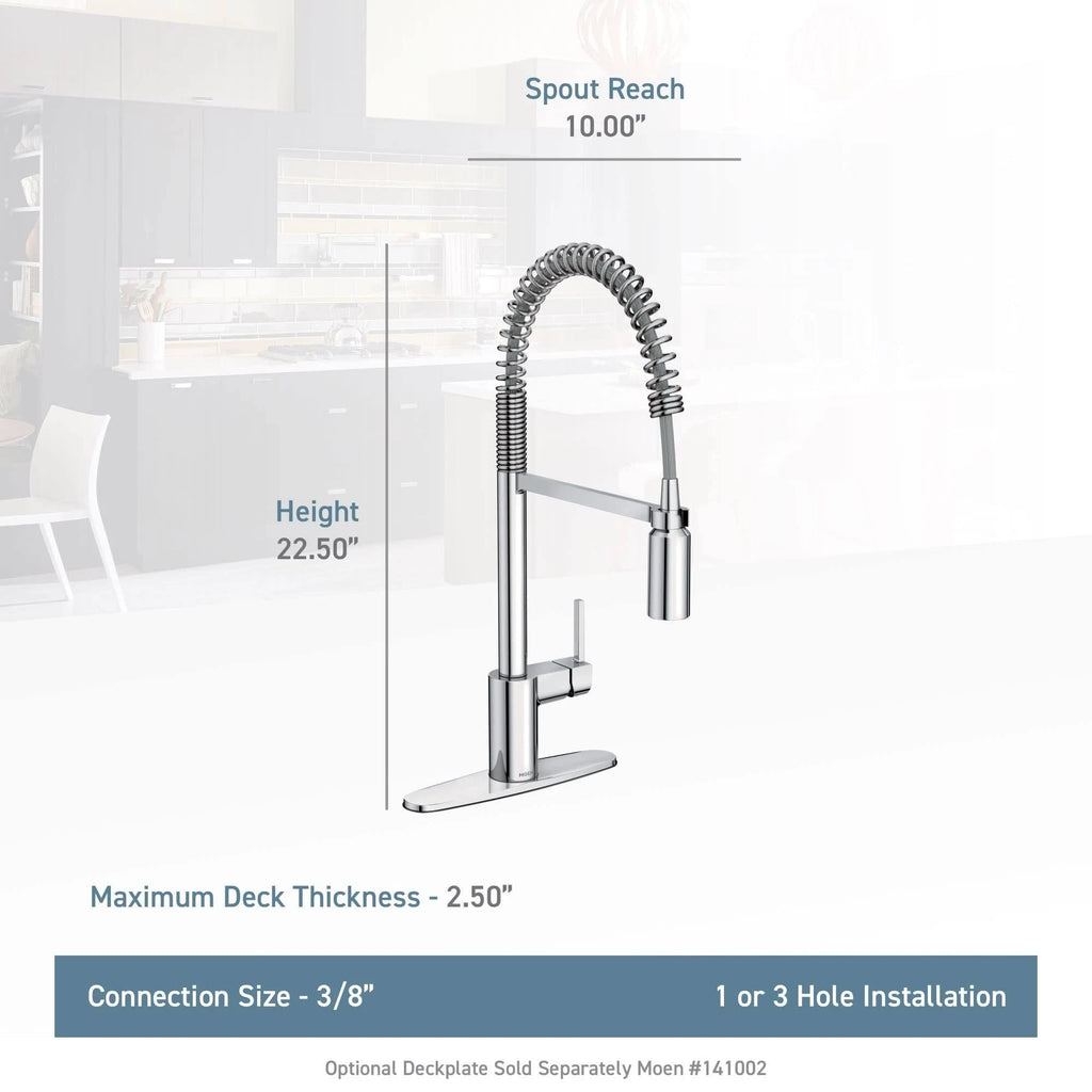 Black One-Handle Pulldown Kitchen Faucet T16554