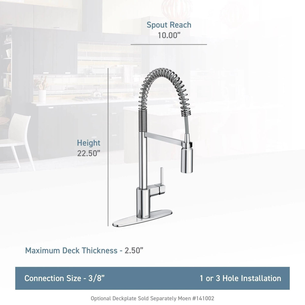 Black One-Handle Pulldown Kitchen Faucet T16554