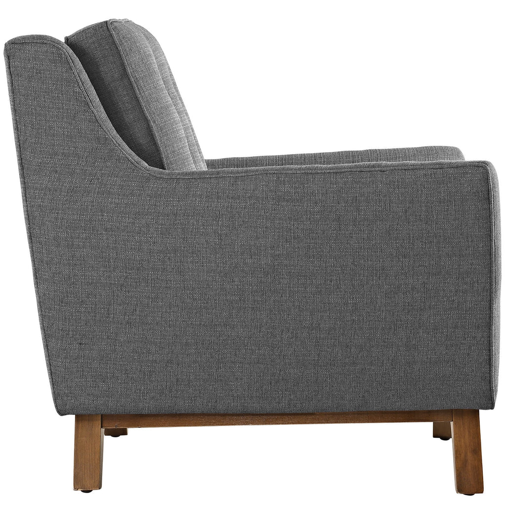 2 Piece Upholstered Fabric Living Room Set in Gray K442724