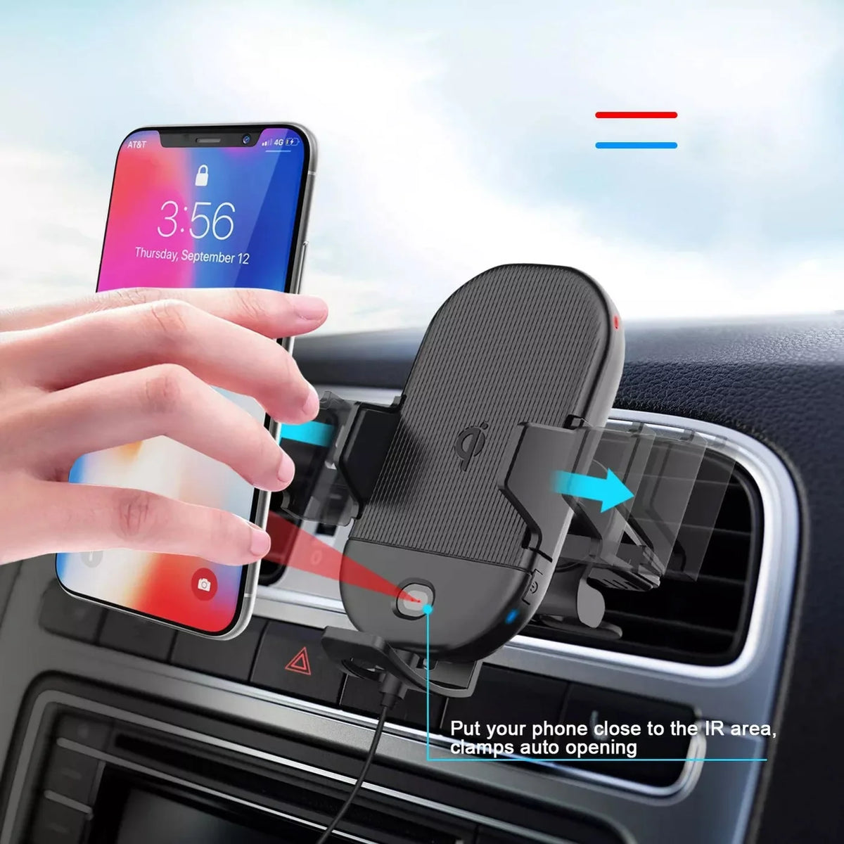 Wireless Charger Car Mount for Celero 5G Plus (2024) Q7482