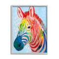 Colorful Abstract Zebra Drawing, 24 x 30 U731