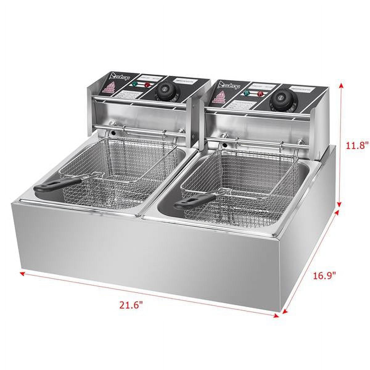 5000W 12L Dual Tanks Electric Deep Fryer with 2 Basket Q514