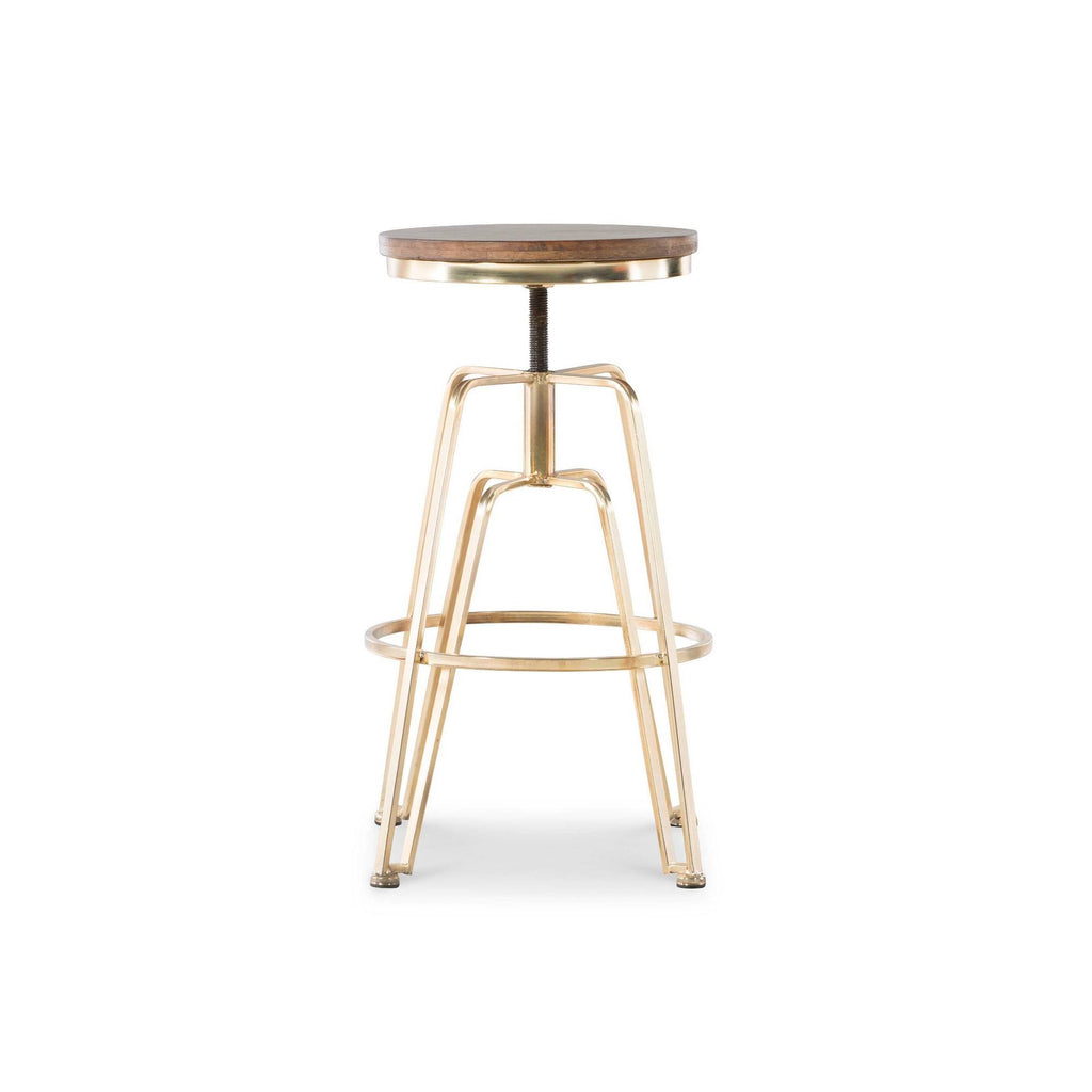 Adjustable Wood and Metal Stool K74842
