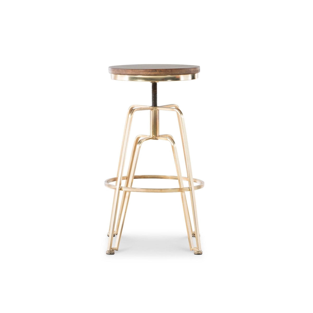 Adjustable Wood and Metal Stool K74842