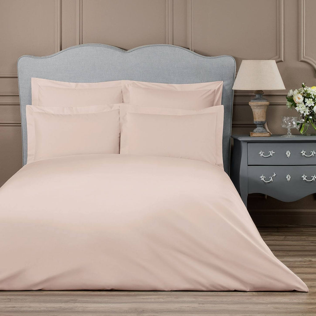 King Size Cotton Sateen Duvet Cover Pale Dusty Pink V44058