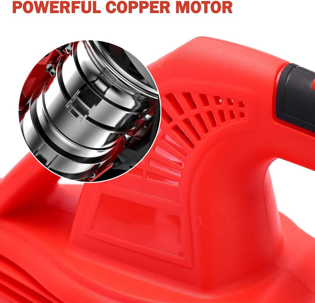 Cordless Electric Leaf Blower with 2.0Ah Battery & Fast Charger, 2 Speed Control, Pack of 2 S2433