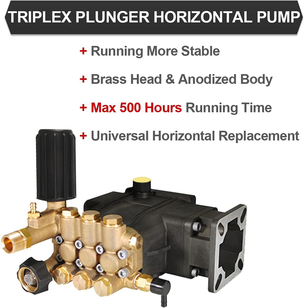 Triplex Pressure Washer Pump 2500 ~ 3300 PSI @ 3.0 GPM P8255