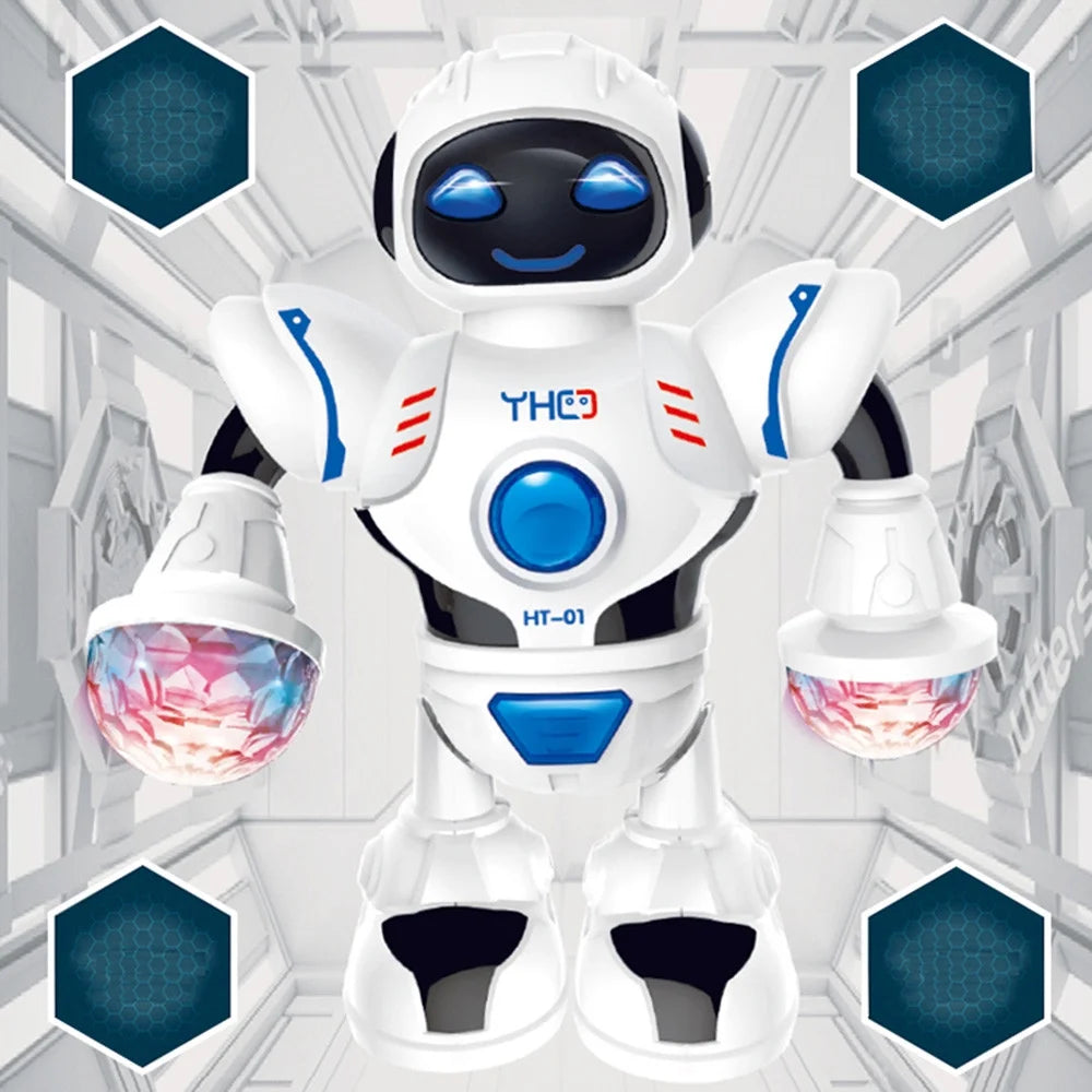 Fashion Intelligence Development Toys Robot Dancing Children Electric Light Music Model Toy Z9581