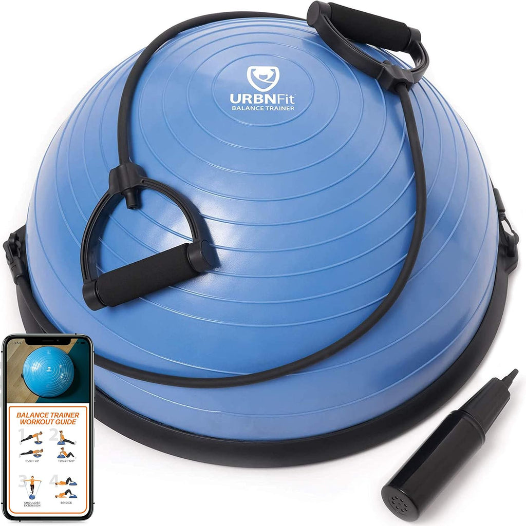 Half Yoga Ball Trainer with Resistance Bands and Pump, Pack of 2 O5101