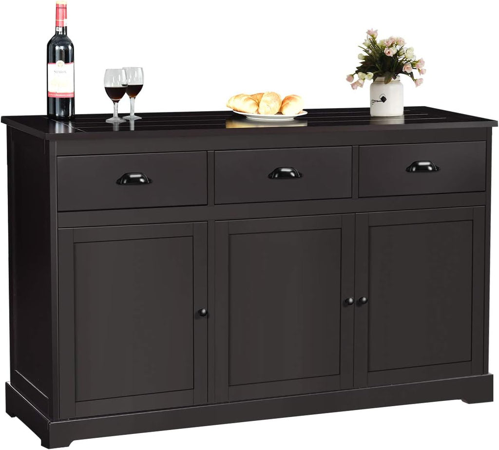 White Sideboard with 2 Cabinets and 3 Drawers U306