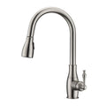 Brushed Nickel Kitchen Faucet Pull-Out Spray Metal Lever Handles P57773