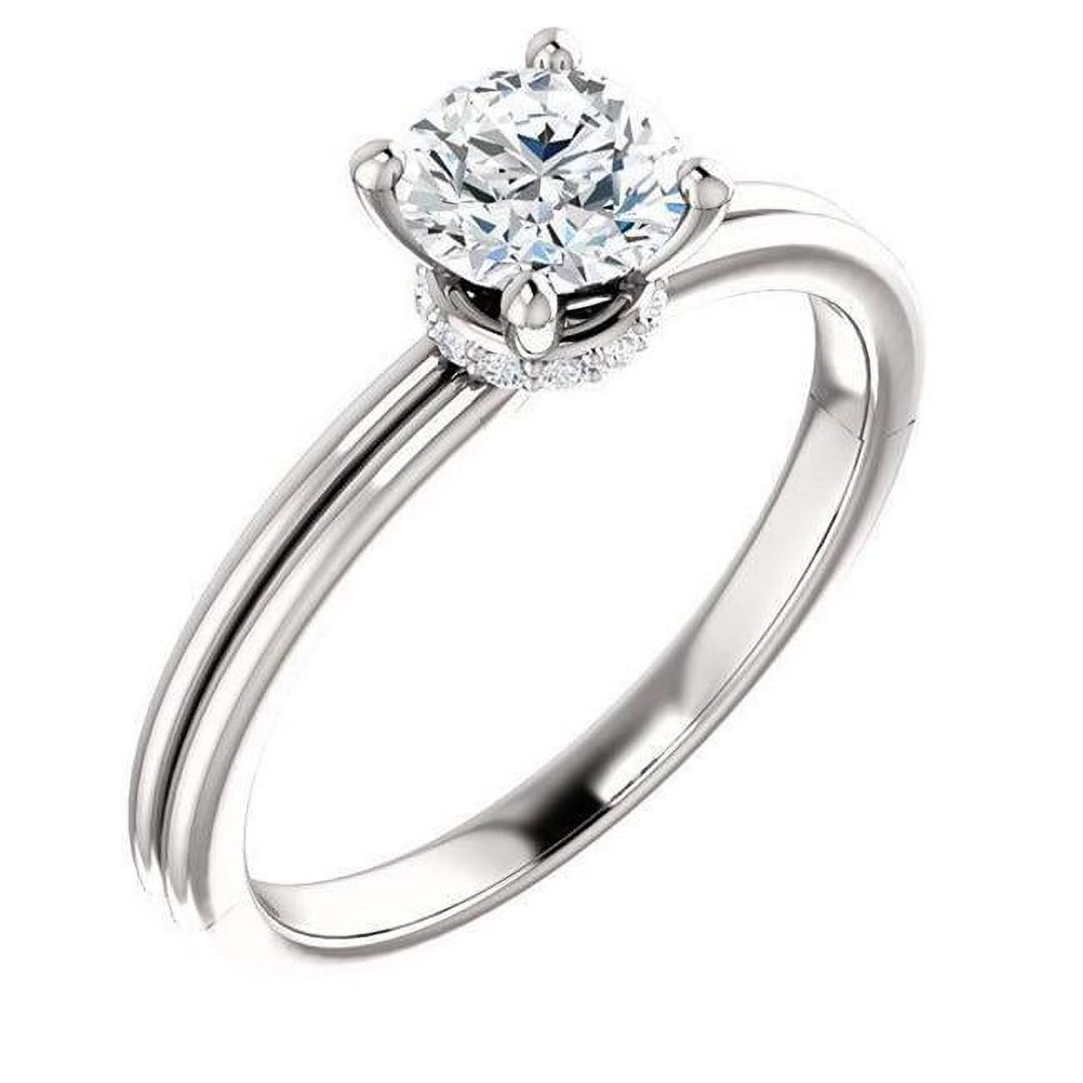 14K White Gold Prong Setting Engagement Ring L323969