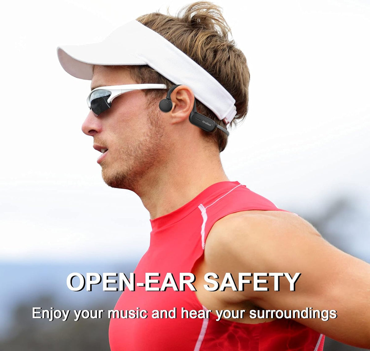 Gray Open Ear Wireless Bluetooth Headphones J522