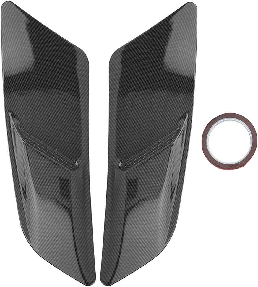 Glossy Black ABS Car Hood Air Outlet Decorative Bonnet Cover Trim W91228