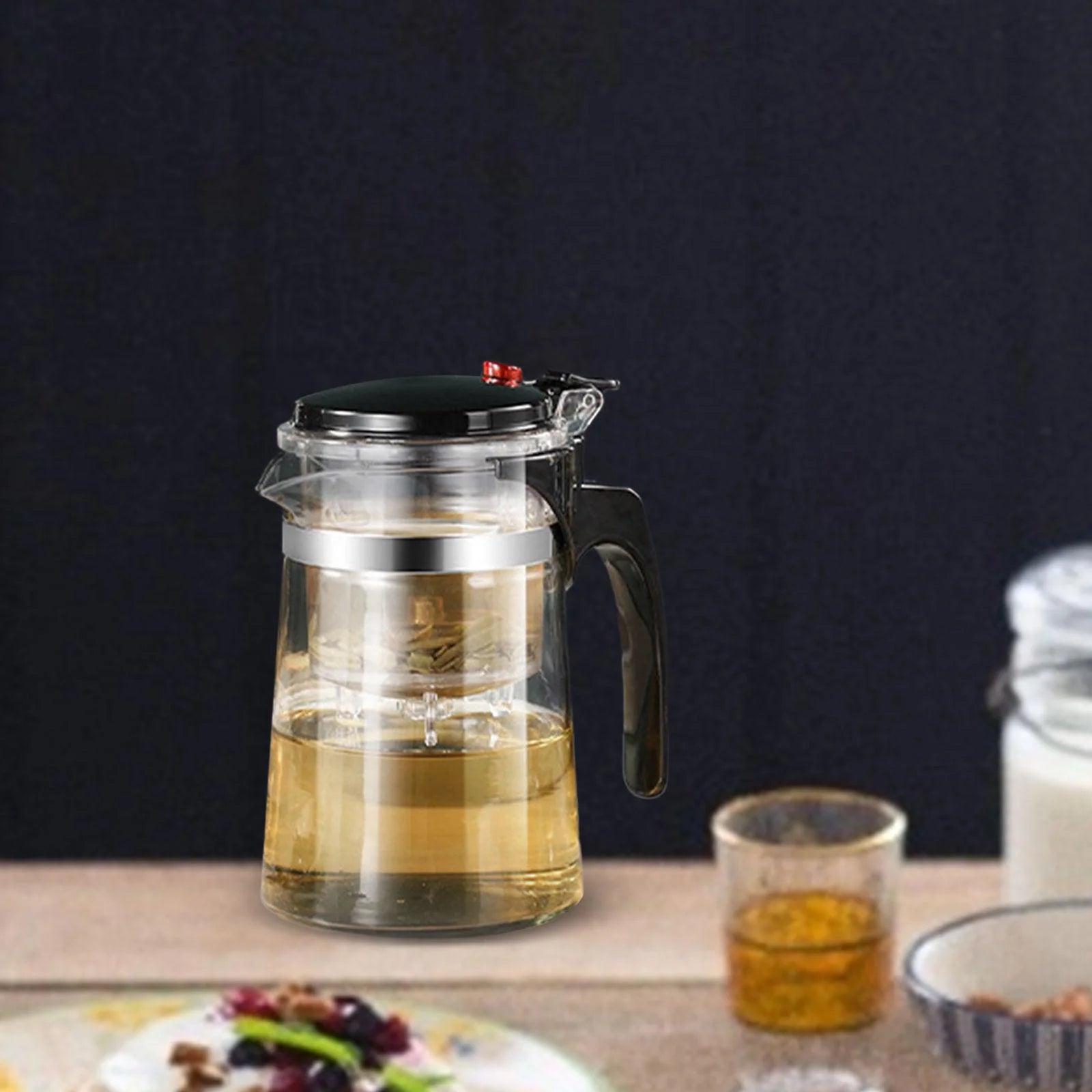 Glass Teapot Kettle Coffee Pot with Tea Filter 900ML M90857