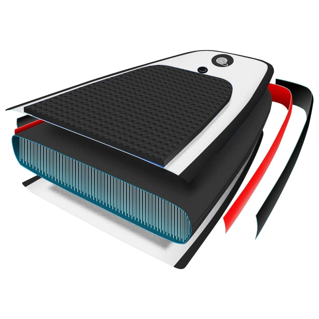 Inflatable Paddleboard Set Black and White U263691