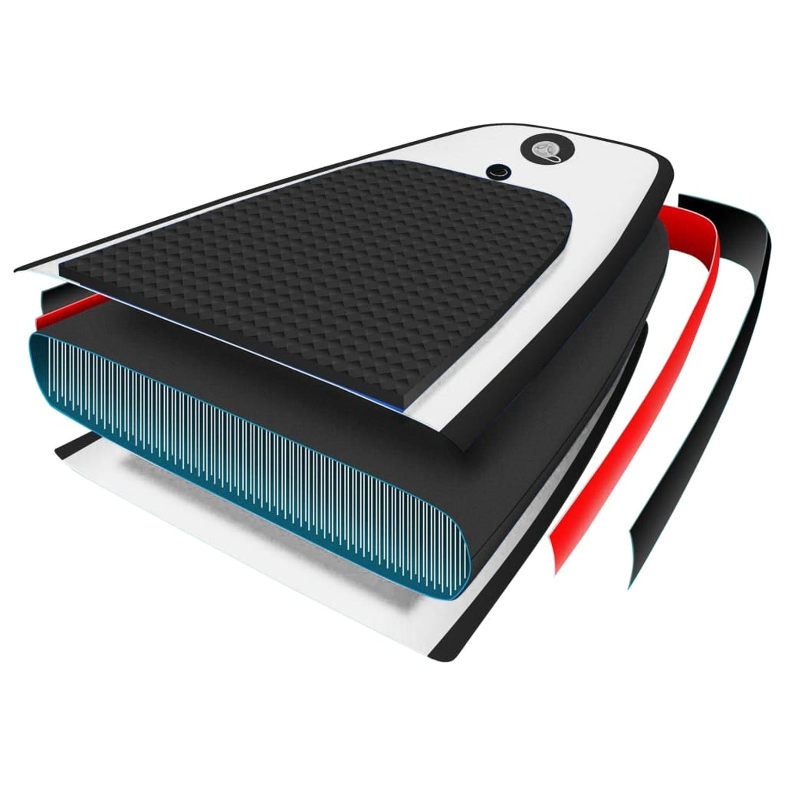 Inflatable Paddleboard Set Black and White U263691