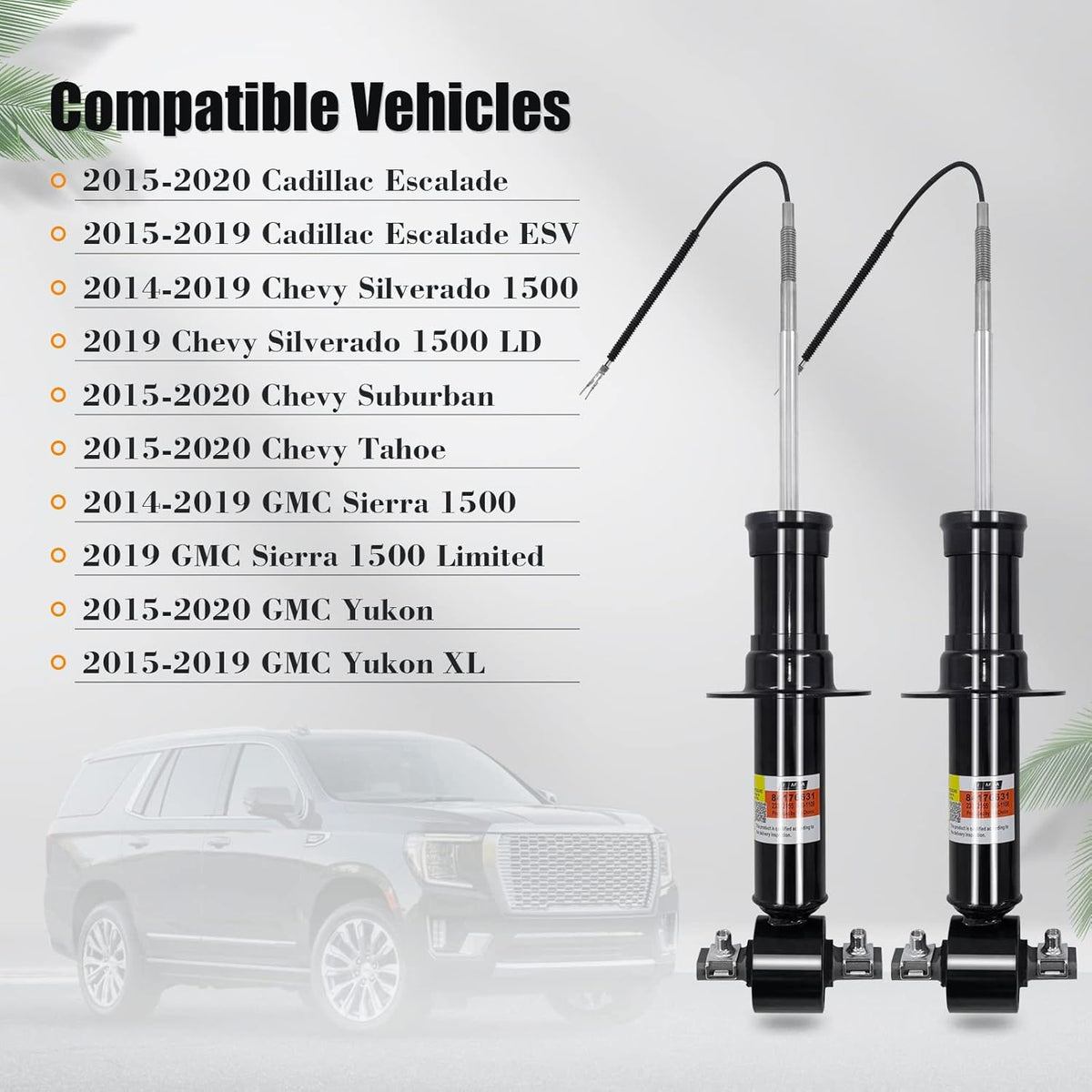 2PCS Front Shocks Absorbers Struts Electronic Magnetic Y9385