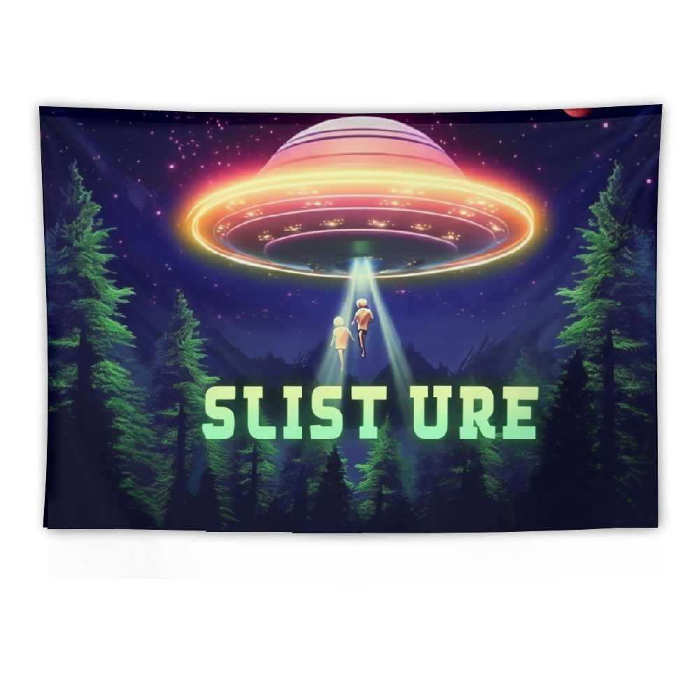 Funny UFO Tapestry Wall Hanging Q68180