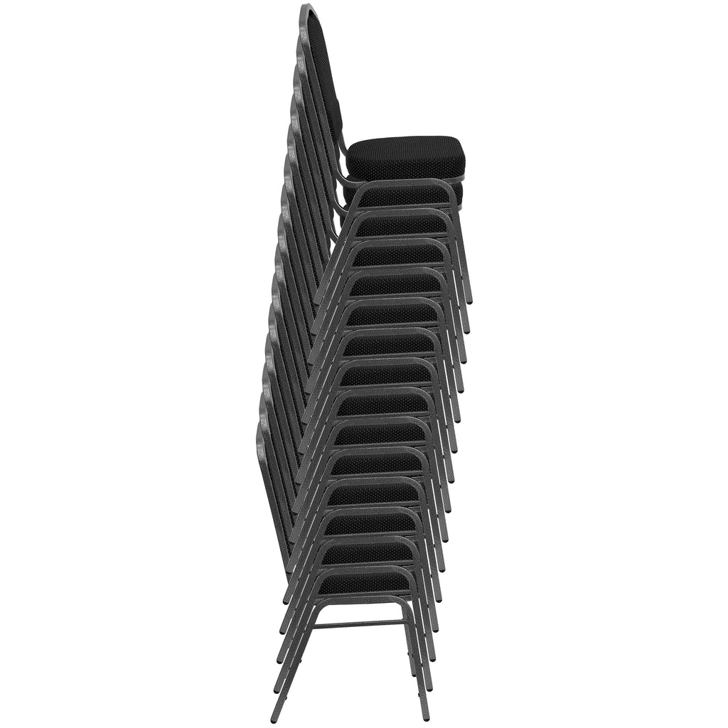 Gray Dot Fabric Stacking Banquet Chair N37660