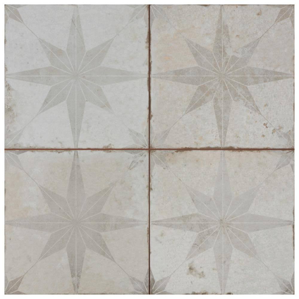 White 17-5/8 in. x 17-5/8 in. Ceramic Floor and Wall Tile D365