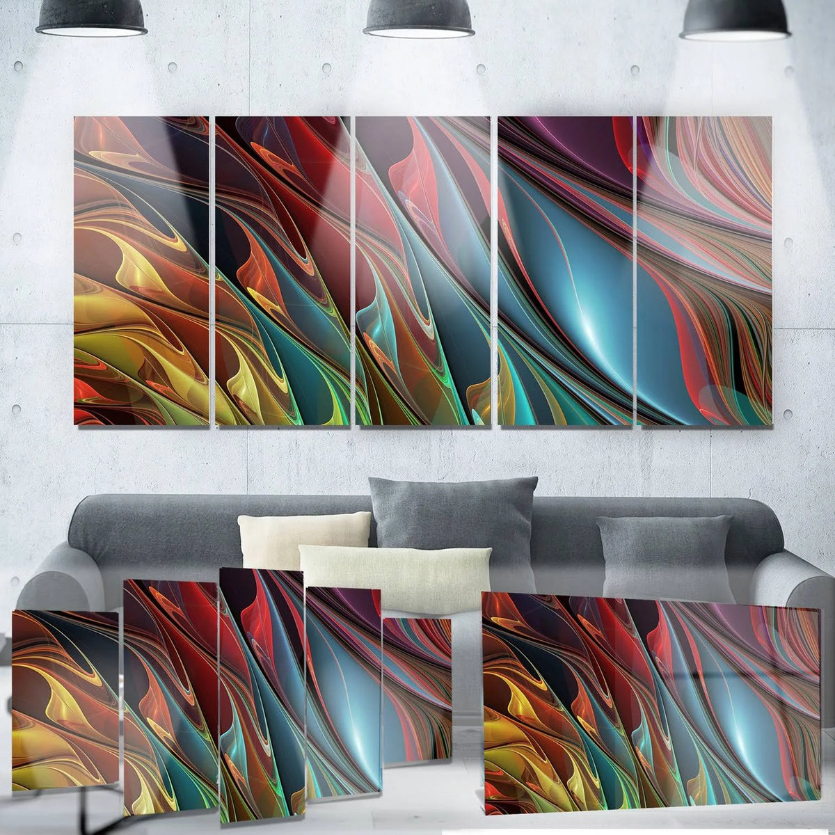 Metal & Leaves Graphic Art X258994