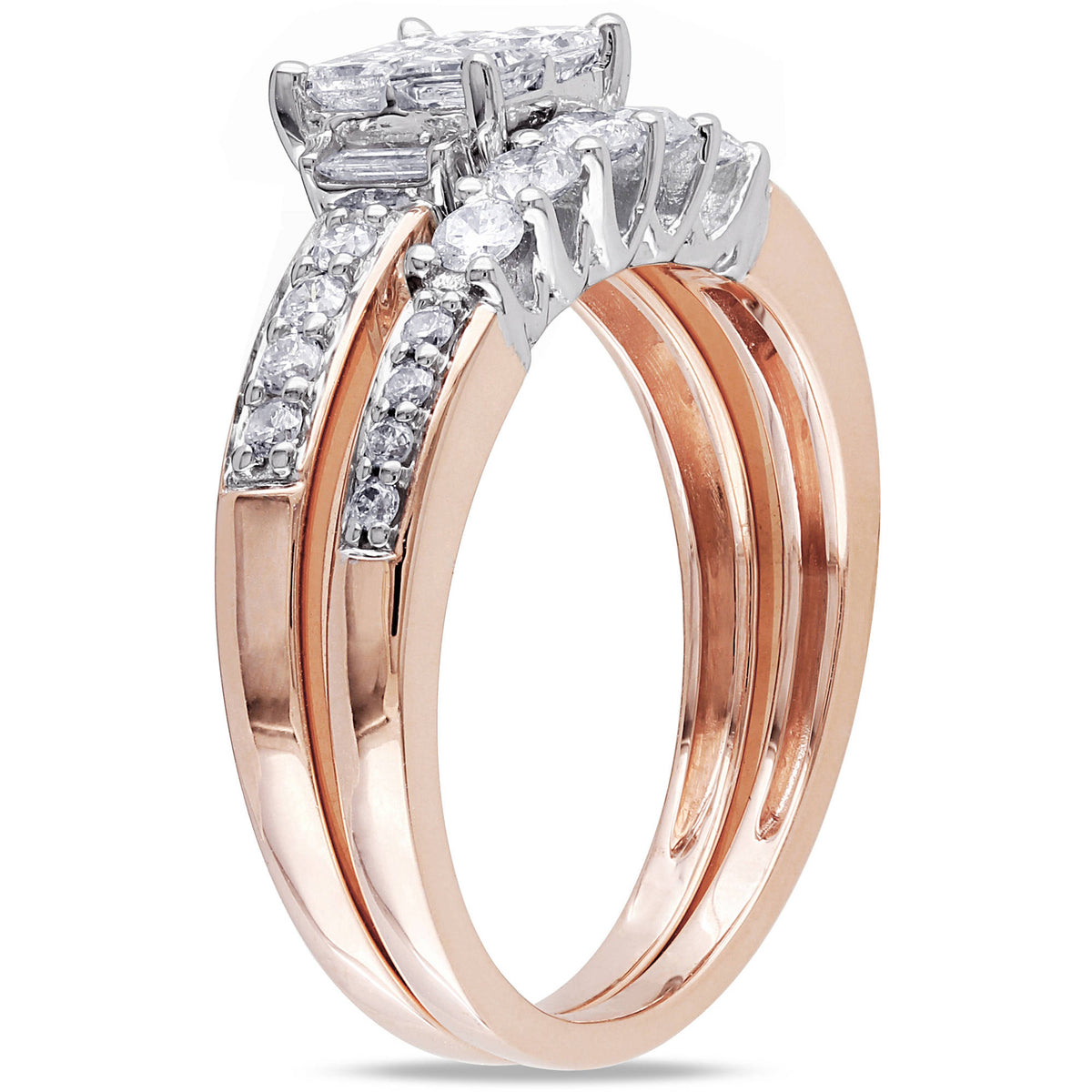 14kt Rose Gold Diamond Bridal Set J168