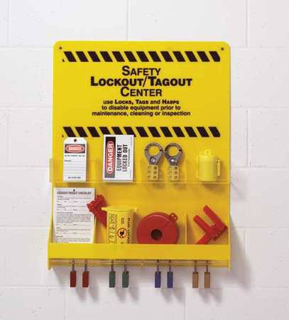 Large Yellow Lockout Board Y24221