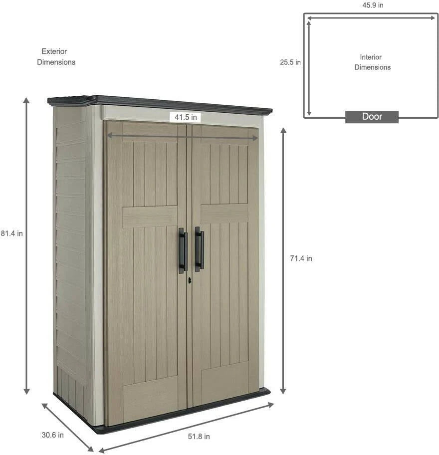 Large Vertical Resin Storage Shed C284074