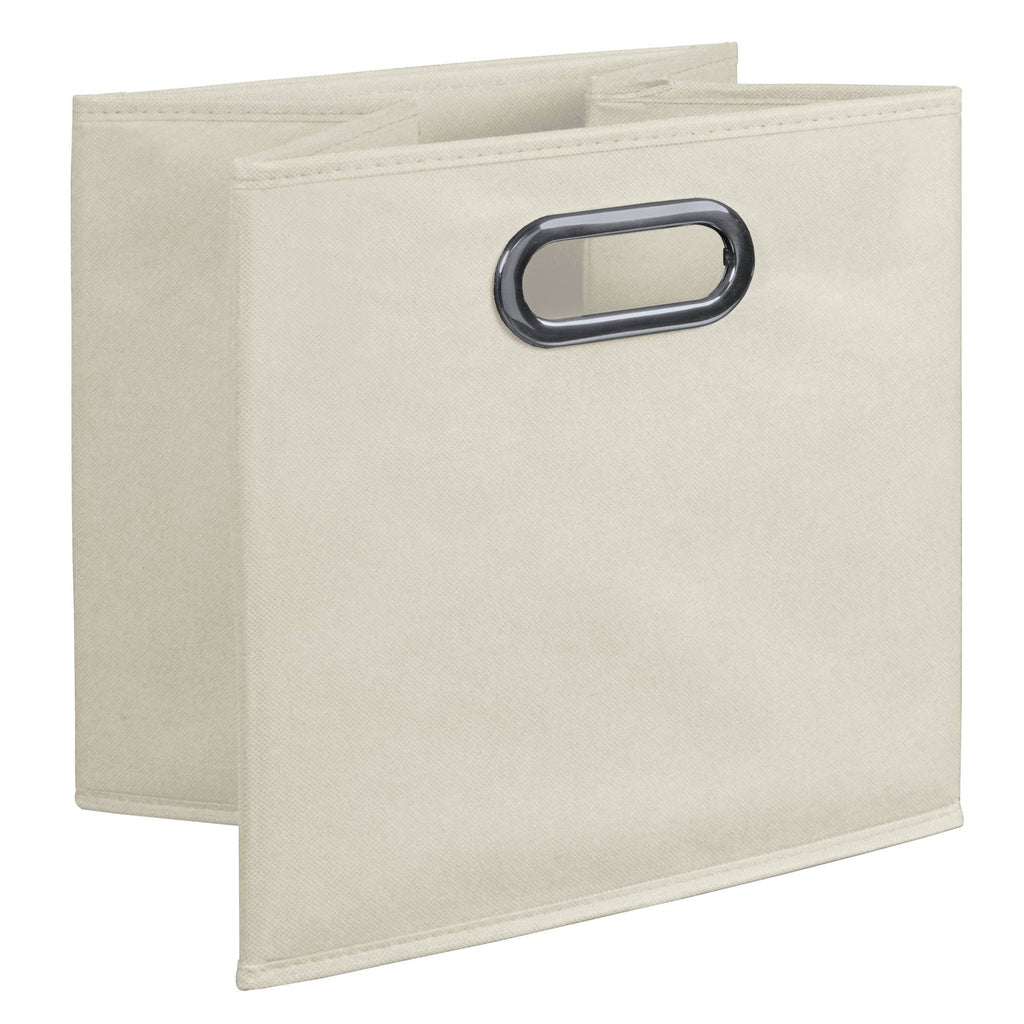 White Wood Grain/Blue 3 Cubes Storage Set with 1 Canvas Bin E30881